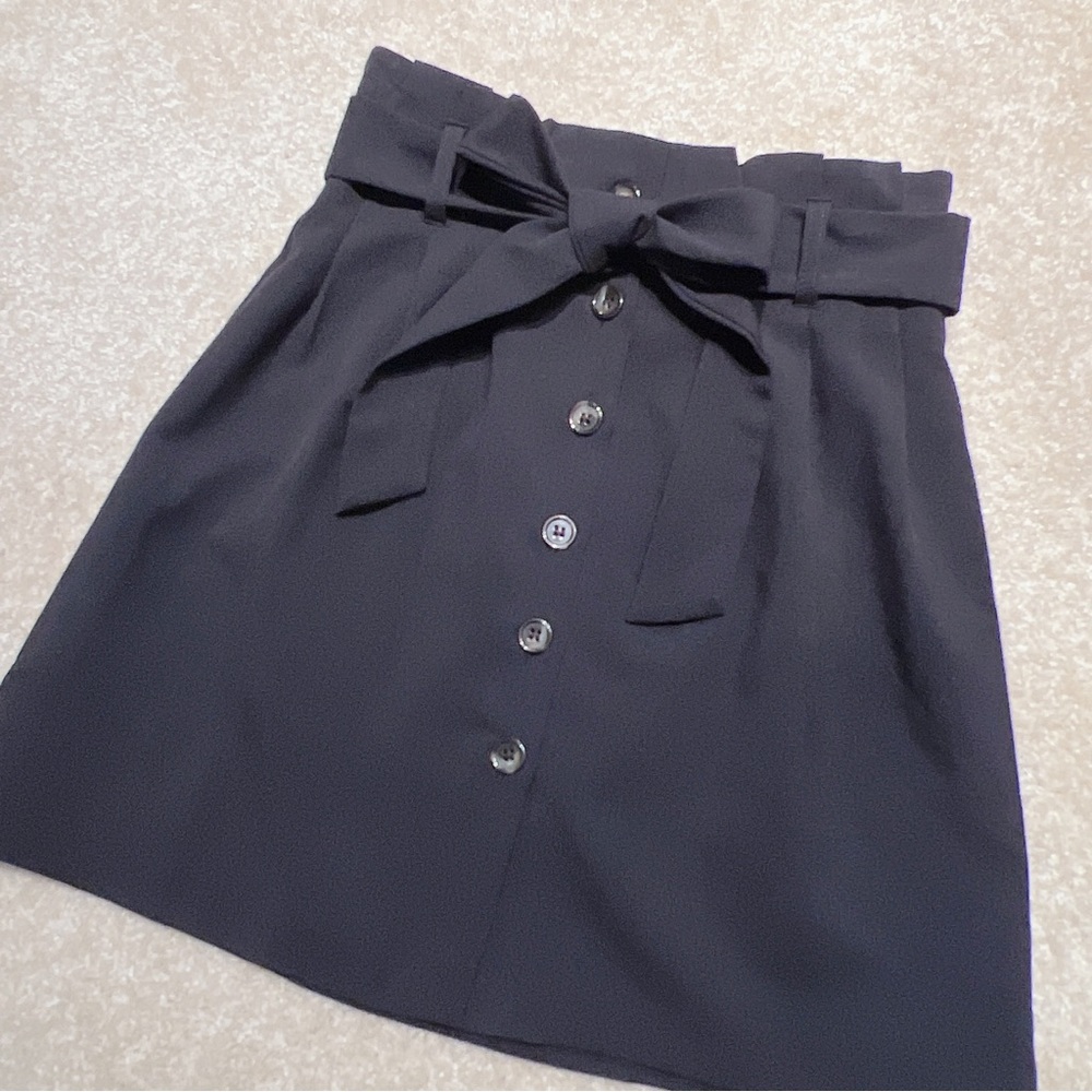 ASOS paper-bag black skirt sz 0